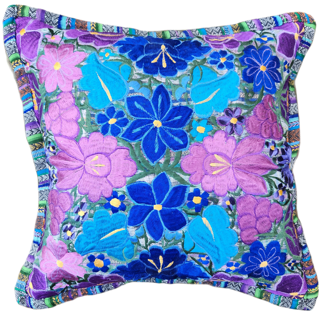 20% OFF Cojín bordado guatemalteco 45x45/ Última unidad.