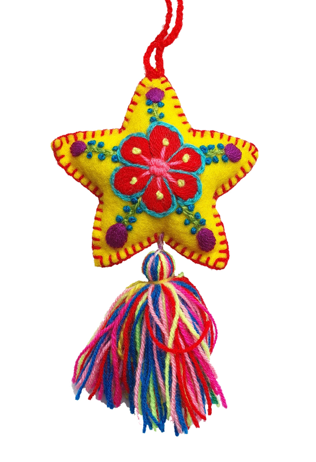 Colgante Estrella Bordada