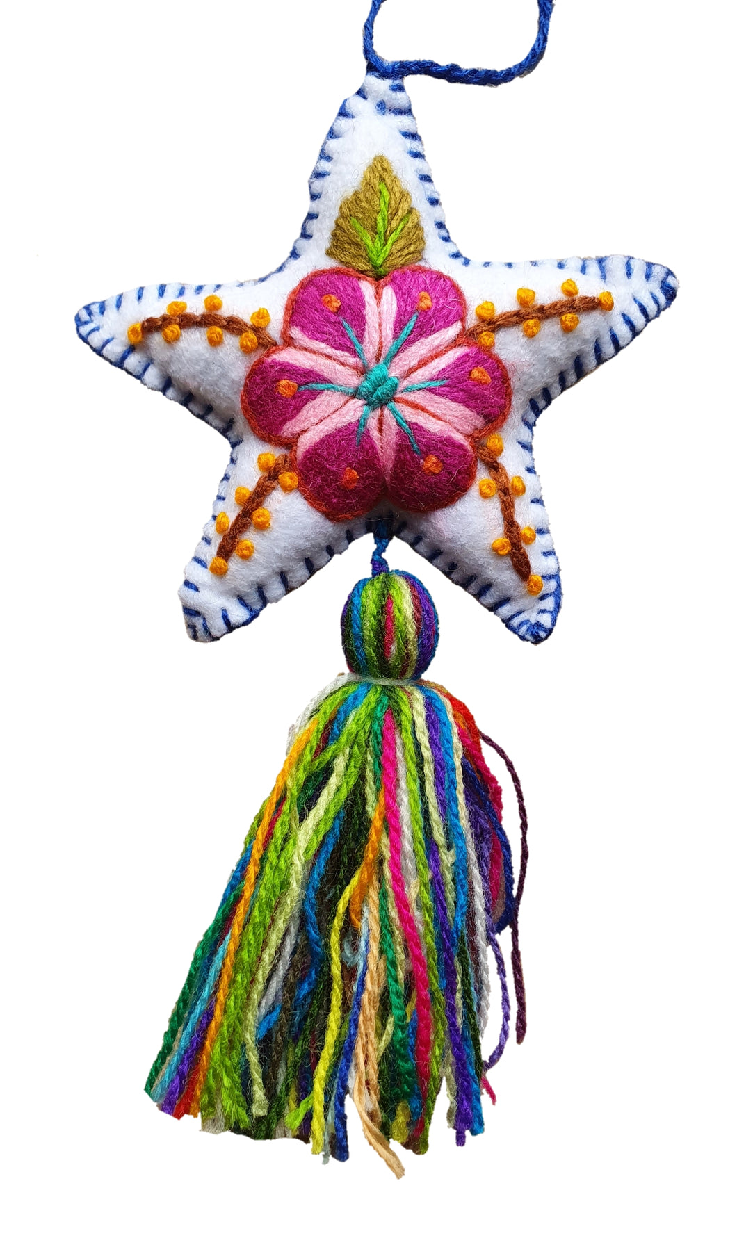 Colgante Estrella Bordada