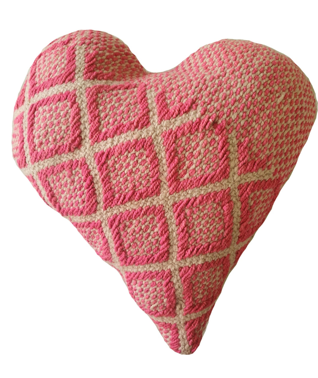 Cojín manta corazón 40 x 35 cms aprox.