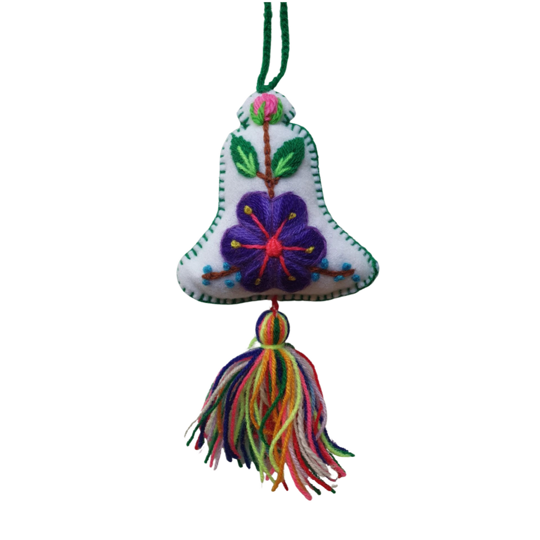 Colgante Campana Navideña Bordada